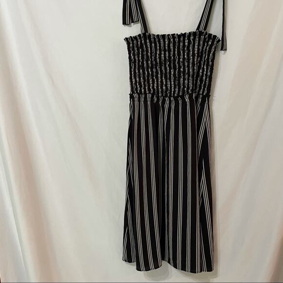 Ali & Jay Black & White Striped Smocked Mini Dress - Picture 7 of 11